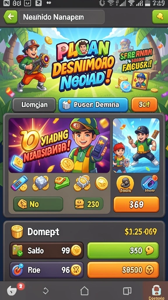 Screenshot memperlihatkan fitur kustomisasi karakter yang menarik.