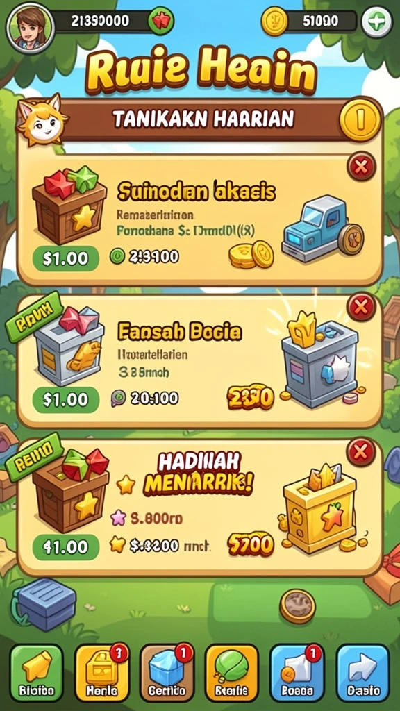 Screenshot memperlihatkan fitur sosial interaksi antar pemain.