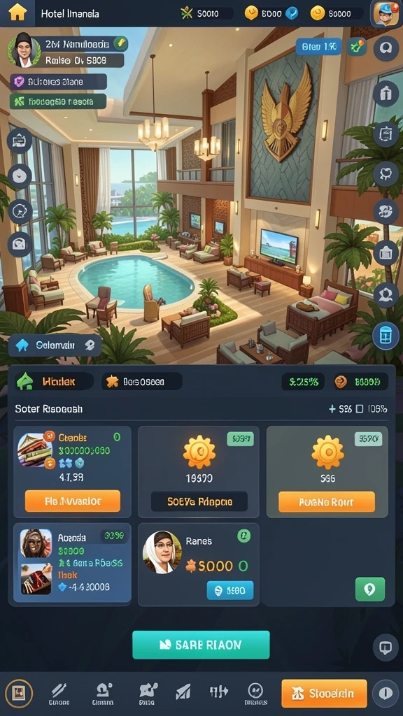Screenshot memperlihatkan karakter yang dapat dikustomisasi.