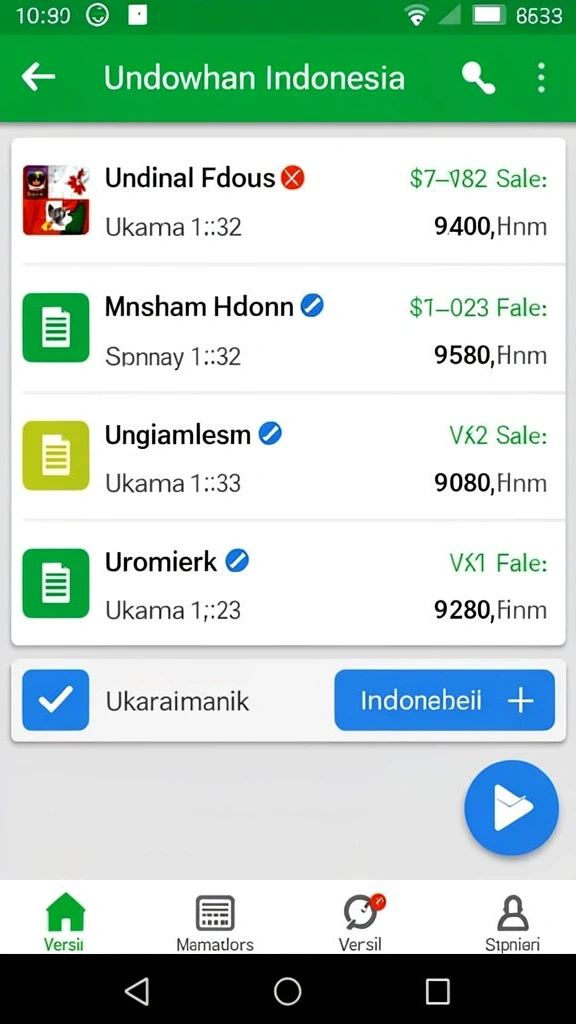 Tampilan karakter yang penuh warna.