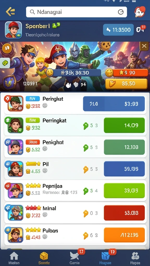 Screenshot memperlihatkan hadiah yang dapat diperoleh dari permainan.