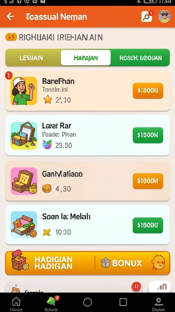 Dapatkan bonus menarik setiap kali bermain.