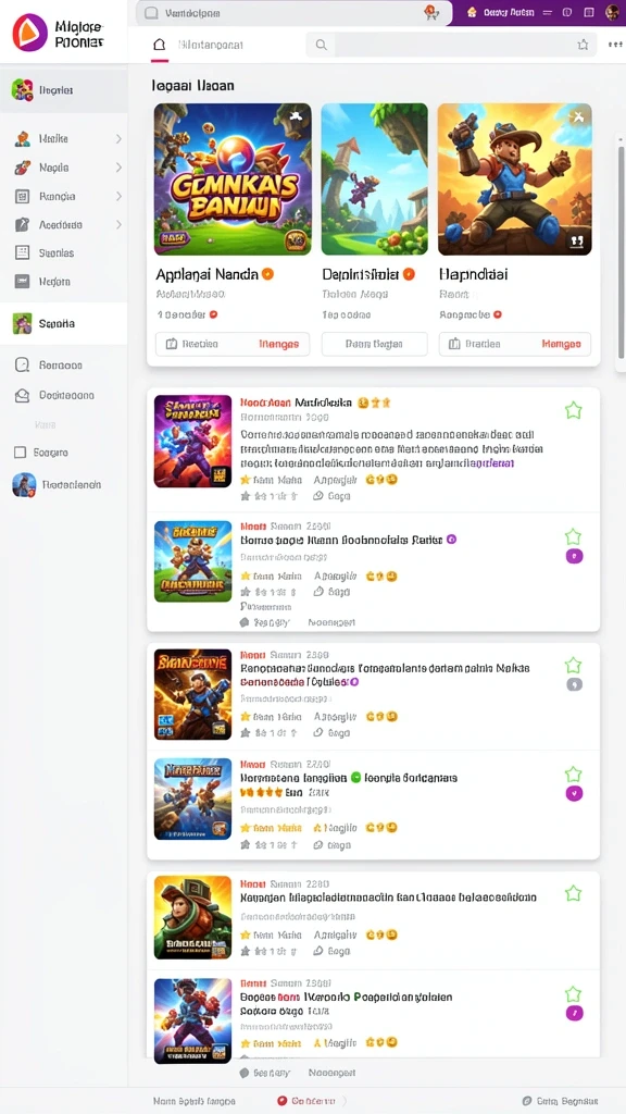 Tampilan awal game yang menarik dan penuh warna.