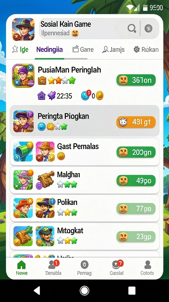 Lihat antarmuka pengguna yang intuitif saat bermain.