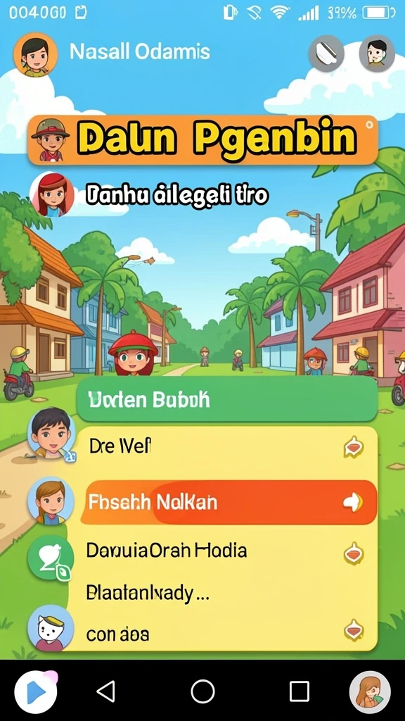 Tampilan karakter utama dalam misi petualangan.