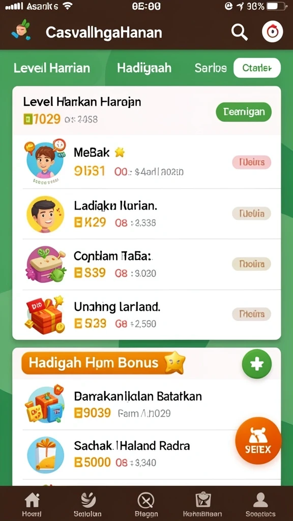 Fitur sosial untuk berbagi pencapaian dengan teman.