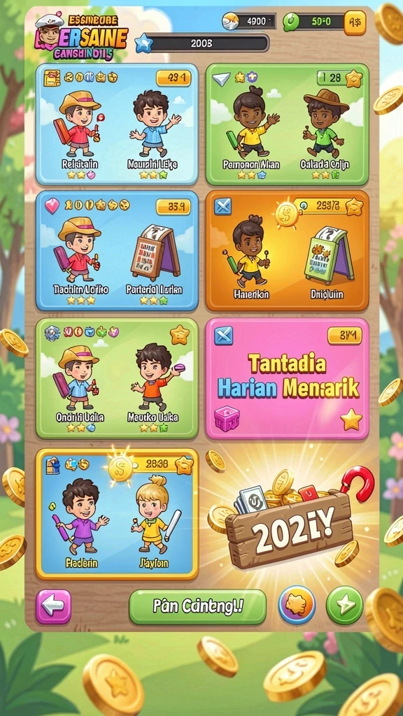 Tangkapan layar menunjukkan karakter utama dalam aksi.