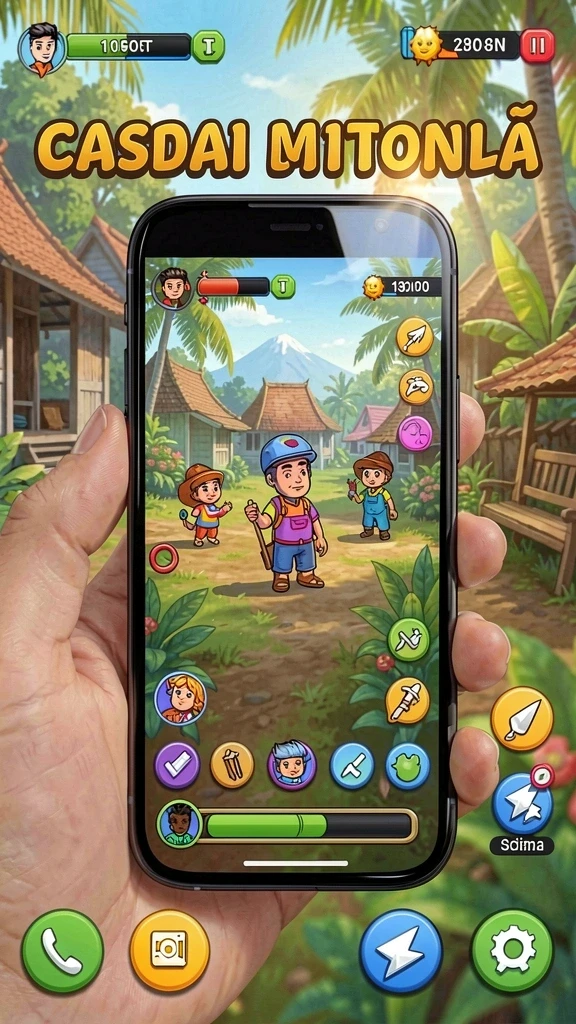 Tampilan awal game MENARA4D yang memukau.