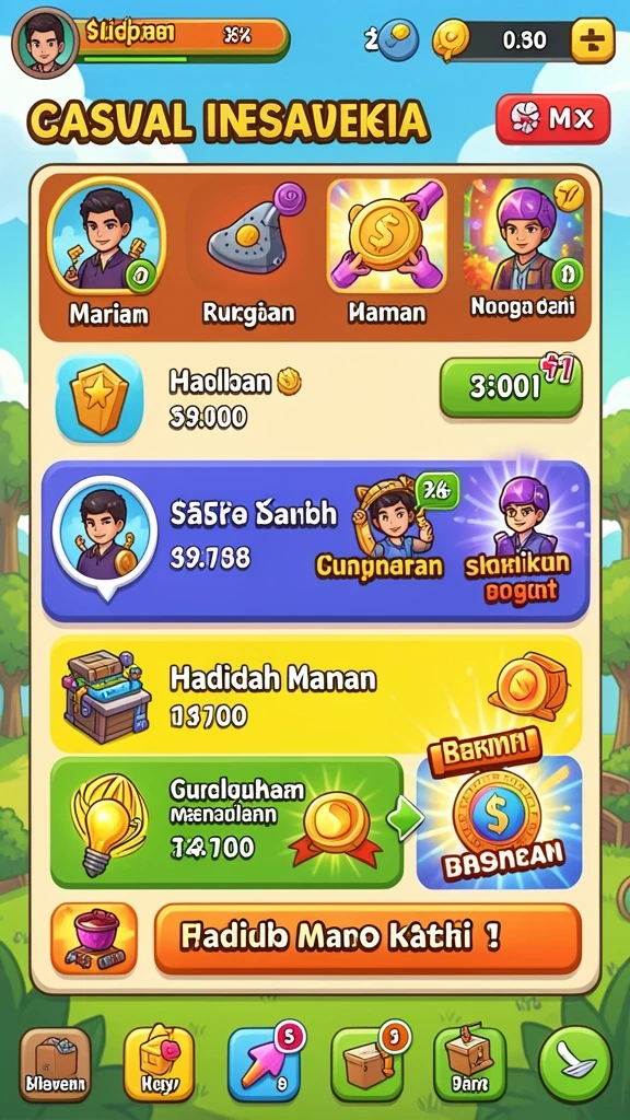 Leaderboard yang menunjukkan peringkat pemain.