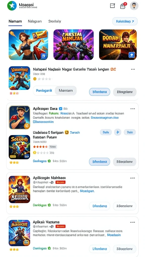 Menu navigasi yang sederhana dan mudah diakses.