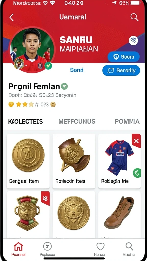 Fitur permainan sosial yang memungkinkan koneksi antar pemain.